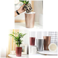 Miniatyrbild 3 av 6: Självbevattnande kruka Violet Pots Lazy Flower Pot Automatisk bevattning Kruka Blomkruka Champagne Gold L