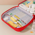 Miniatyrbild 10 av 10: Mini bärbar medicinsk väska Mini tom medicinsk väska Multifunktionell bärväska för utomhusbruk Yellow Extra Large