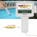 Miniatyrbild 3 av 5: PH-klortestare för poolvatten Multifunktionstestare med hög noggrannhet för pool 1PCs