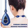 Miniatyrbild 3 av 11: Halsband Nackmassager med värme, bärbar axel- och nackmassager, elektrisk puls EMS lymfatisk massageapparat för kvinnor män present brun