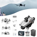 Miniatyrbild 4 av 11: Mini Borstlös Positionering Flygande Drönare Extra Lång Uthållighet Quadcopters Leksaker Nyhet Födelsedagar Present Grey 8K 1B