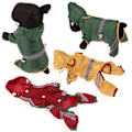 Miniatyrbild 2 av 11: Regnjacka för hund Vattentät, lätt regnhuva poncho tillbehör för husdjur för utomhuspromenader Dark Green L