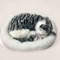 Miniatyrbild 10 av 10: Söt simulering sovande katt/hund plyschdocka med bo som andas fluffig katt/hund födelsedagsjulklapp till barn C