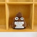 Miniatyrbild 5 av 7: Rolig Bajs Virkad Docka Hängande Nyckelring Snygg ryggsäck Nyckelringar Hänge För Kvinnor Män Barn Brown