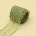 Miniatyrbild 6 av 10: 10 m spetsbandsrulle 4,5 cm bred icke-elastisk färgglad spets DIY broderi dekoration för sömnad inslagning bröllop Yellow