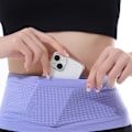Miniatyrbild 7 av 11: Multifunktionell stickad andningsbar dold midjeväska bärbar svettabsorberande paket för ridning fitness Black M