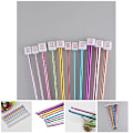 Miniatyrbild 10 av 11: 11 st/set Virkade Krokar Nålset Blandade Färger Tunisisk Afghan Aluminium Sticknålar Verktygssats Multicolour