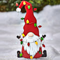 Miniatyrbild 4 av 8: Metall Gnome Yard Stake Juldekorationer Utomhus Stake Uteplatsdekor A B C 3 Pack
