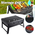 Miniatyrbild 2 av 10: Bärbar kolgrill Grill Vikbar grill Kabob spis Camping utomhus