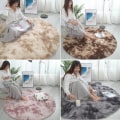 Miniatyrbild 6 av 10: Soft Area Matta Fluffig Rund Matta Shaggy Circular Matta För Sovrum Vardagsrum Heminredning Camel 160CM