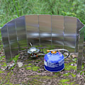 Miniatyrbild 5 av 10: Bärbar aluminiumlegering utomhusvindruta Lättviktsbart vindskydd för campingspis utomhusgrill White