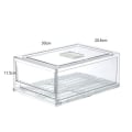Miniatyrbild 1 av 10: Rensa Kylskåp Förvaringslåda Låda Design Avloppsstapling Transparent Frukt Organizer Bin Hushåll Ordinary Paragraph Large