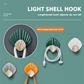 Miniatyrbild 2 av 11: Creative Shell självhäftande krok Multifunktionell väggmonterad vattentät krok Gray
