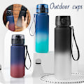 Miniatyrbild 5 av 8: 500ml/650ml/1000ml sportvattenkopp i plast Multifunktionell återanvändbar vattenkopp för fitness Blue Red 650ml