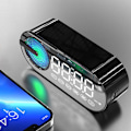 Miniatyrbild 2 av 8: Bluetooth kompatibel AI-klocka Färgglad LED Digital Dispaly-klockalarm för sovrum White