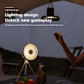 Miniatyrbild 6 av 8: Campingfläkt Utomhus Takfläkt Kylare Fläkt Tyst Skrivbordsfläkt För Picknick Resecamping Log White Rotating Style