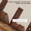 Miniatyrbild 7 av 11: Träpiano Klädhängare Väggmonterad Klädhängare Flerfunktionell Fällbar Hängare Estetisk Rum Dekor Beech 3 Hooks