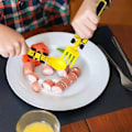 Miniatyrbild 4 av 9: Kid Bulldozers Utseende Servis Multifunktionell Snygga Desserter Gafflar För Kök Engineering Vehicle Bundle