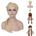 Miniatyrbild 4 av 8: Flätad Queen Peruk För Cosplay Elsa Princess Högtemperaturtråd Hår Flickor Cosplay Dress-up Kostym Accessoarer Aisha Has A Braid