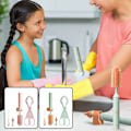Miniatyrbild 6 av 11: Elektrisk silikonflaskaborste 360° roterande set för vattenflaskor Pink 3pcs Set