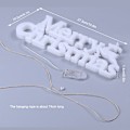 Miniatyrbild 6 av 10: Merry Christmas Letters LED-lampor 45cm Hängrep Drivs av Knapp Batteri För Julfest Födelsedag Heminredning Warm White Built-in Button Battery