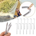 Miniatyrbild 4 av 8: Camping Krok Camp Spik Stall Krok Design Tältpinnar För Trädgårdsstakes Fältlogi 12pcs