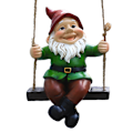 Miniatyrbild 1 av 11: Trädgårdstomtar prydnader Utomhusdekorationer Hängande staty Svängande tomte A