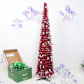 Miniatyrbild 1 av 10: Konstgjord julgran Tinsel Pull Up Tree Ornament DIY Xmas Party Dekoration För Hem Vardagsrum Bar Red