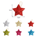 Miniatyrbild 8 av 9: 6/12/24 st glittrande stjärnhänge för julgran Fashionabla festivalfester rekvisita för hemmets sovrum Glod 6pcs
