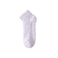 Miniatyrbild 1 av 6: Fuzzy ankelstrumpor för damer med halkfri prick, hög elastisk ventilerande strumpa för kallt väder Purple