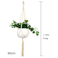 Miniatyrbild 4 av 10: Macrame Växthängare Inomhus Utomhus hängande växthållare Hängande planteringsställ Blomkrukor för dekorationer Set