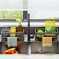 Miniatyrbild 5 av 9: Multifunktionell bänkskiva dränerande förvaringsställ Kraftig slitstark dräneringsställ för badrumskök White