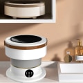 Miniatyrbild 3 av 9: 8L hopfällbar mini-portabel tvättmaskin med stor kapacitet att tvätta kläder för husbilsresor och camping Grey