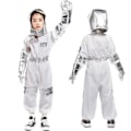 Miniatyrbild 5 av 7: Barn Astronaut Rollspel Kostym Fest Astronaut Cosplay Overall För Halloween Jul One Size 110 120cm