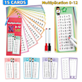 Miniatyrbild 10 av 11: Matte-flashkort för barn 1-12 Addition/Subtraktion/Multiplikation/Division Tabellkort Barnets matematiska färdighetsutvecklingsmaterial One Set