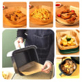 Miniatyrbild 3 av 9: 50/100 st Airfryer Set Airfryer Ugn Bakplåt Papper Kökstillbehör Square 50pcs