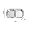 Miniatyrbild 1 av 10: Såsrätter i rostfritt stål för kök Restaurang Sushi doppskål Mini krydda aptitretare med fack Silver 2 Grid Square Seasoning Dish