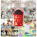 Miniatyrbild 6 av 11: 12 hål Spaceman Firework Bubble Machine Rolig läcksäker bubbla blåser leksak för barn Red
