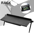 Miniatyrbild 10 av 10: TV Top Rack Monitor Top Stand Justerbar TV Dator Monitor Förvaringshylla Black Large
