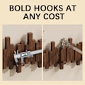 Miniatyrbild 8 av 11: Träpiano Klädhängare Väggmonterad Klädhängare Flerfunktionell Fällbar Hängare Estetisk Rum Dekor Black Walnut 3 Hooks