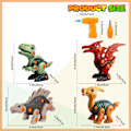 Miniatyrbild 7 av 8: Montering av dinosaurieleksaker Fallbeständig leksak av hög kvalitet för pojkar, flickor One Set