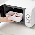 Miniatyrbild 10 av 10: Fyrkantig Kylskåp Förvaringslåda Återanvändbar Plast Kök Mat Frukt och grönsaker Färskt case med cover Middle