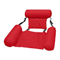 Miniatyrbild 1 av 7: Inflation Simstol Soffa Flytbar Multipurpose Vatten Hängmatta Ryggstöd för utomhuspool Red