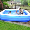 Miniatyrbild 8 av 10: Uppblåsbar pool Uppblåsbar barnpool Fullstor familjeloungepool för baby Barn Vuxna Trädgård Bakgård 128cm