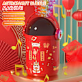 Miniatyrbild 3 av 11: 12 hål Spaceman Firework Bubble Machine Rolig läcksäker bubbla blåser leksak för barn Red