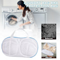 Miniatyrbild 2 av 9: Underware Mesh tvättpåse Anti-deformation bysthållare rengöringspåse för tvättmaskin Gray Edge Style
