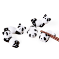 Miniatyrbild 9 av 9: 5/6/8 st Keramiska porslin Set Söta djur Ätpinnar Hållare Porslinsställ Bordsdekoration för skedgaffelborste 5 Bamboo Pandas