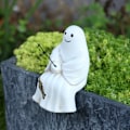 Miniatyrbillede 5 af 7: Søde Spøgelser Figur Dekoration Spooky Fiskende Spøgelser Statue Ferie Dekorationer Til Have Veranda Indretning Default