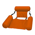 Miniatyrbild 1 av 7: Inflation Simstol Soffa Flytbar Multipurpose Vatten Hängmatta Ryggstöd för utomhuspool Orange