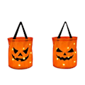 Miniatyrbild 1 av 7: Halloween glödande pumpor Trick or Treat-väska Bärbar trasa Candys-påsar för barn Pojke Flicka Barn 2PCS